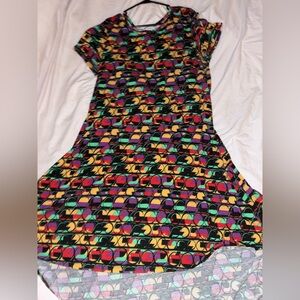 LuLaRoe Carly Multicolor Geometric Dress no pocket